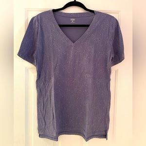 Ana vee neck in medium tall with side slits